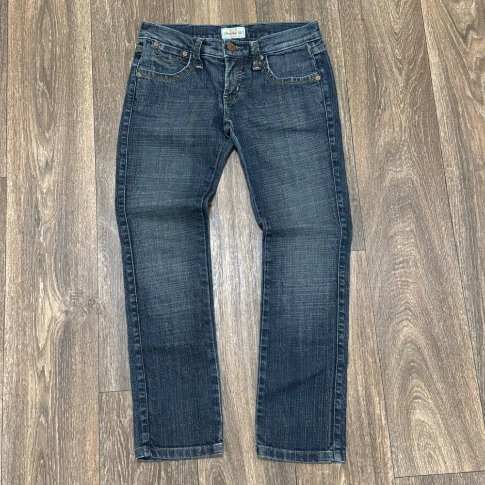 Vintage Frankie B. Jeans Womens 4 Dark Wash Straight Leg Denim Pants USA Y2K